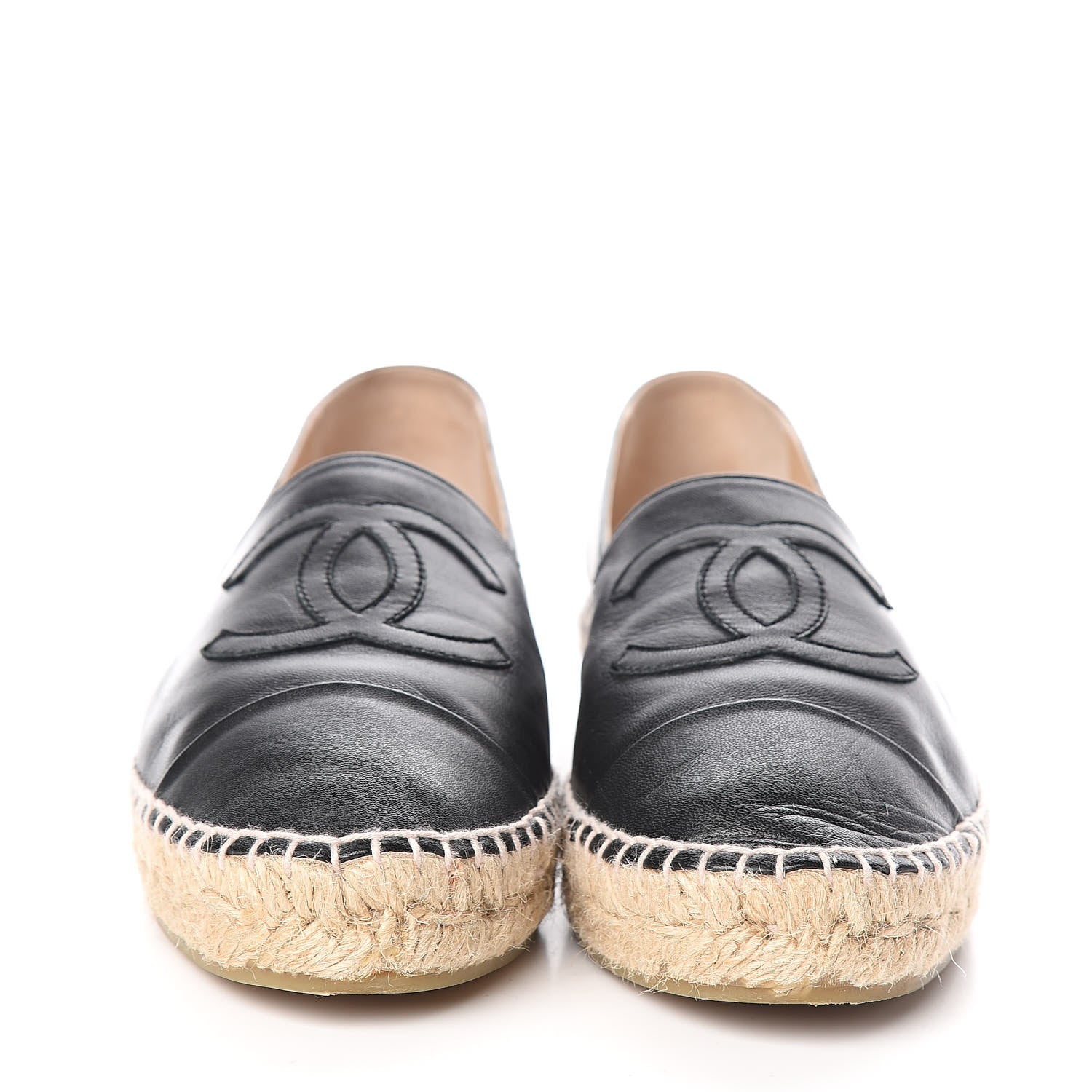 Chanel Lambskin CC Espadrilles 39 Black 2 of 11
