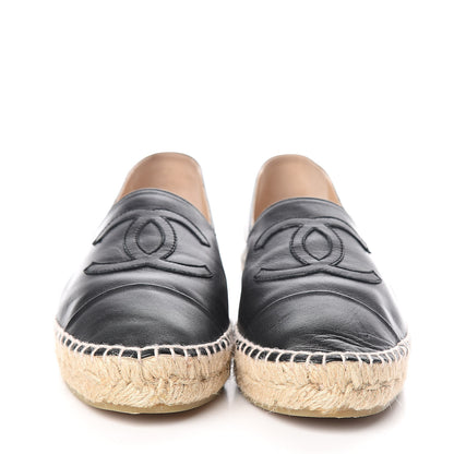 Chanel Lambskin CC Espadrilles 39 Black 2 of 11