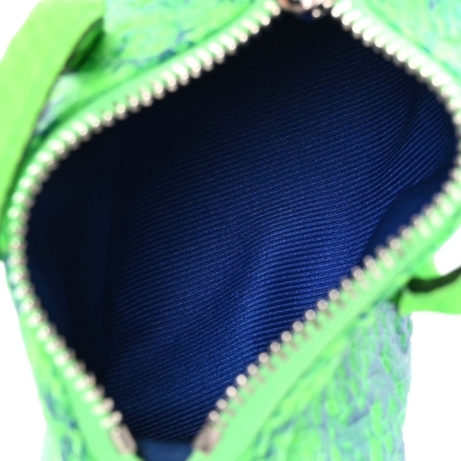 Louis Vuitton Taurillon Illusion Mini Keepall Earphones Pouch Bleu Vert 3 of 4