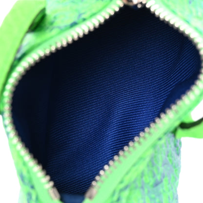 Louis Vuitton Taurillon Illusion Mini Keepall Earphones Pouch Bleu Vert 3 of 4