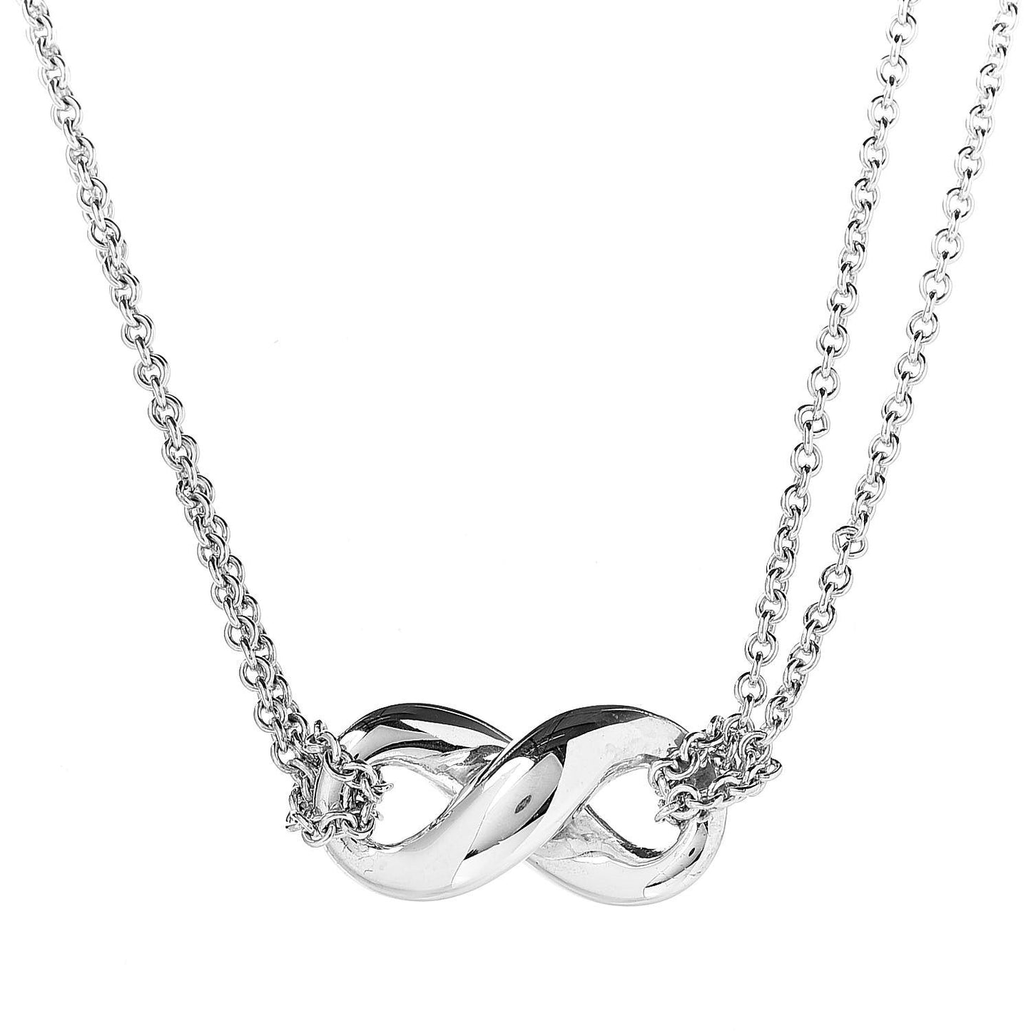 Sterling Silver Figure 8 Pendant Necklace