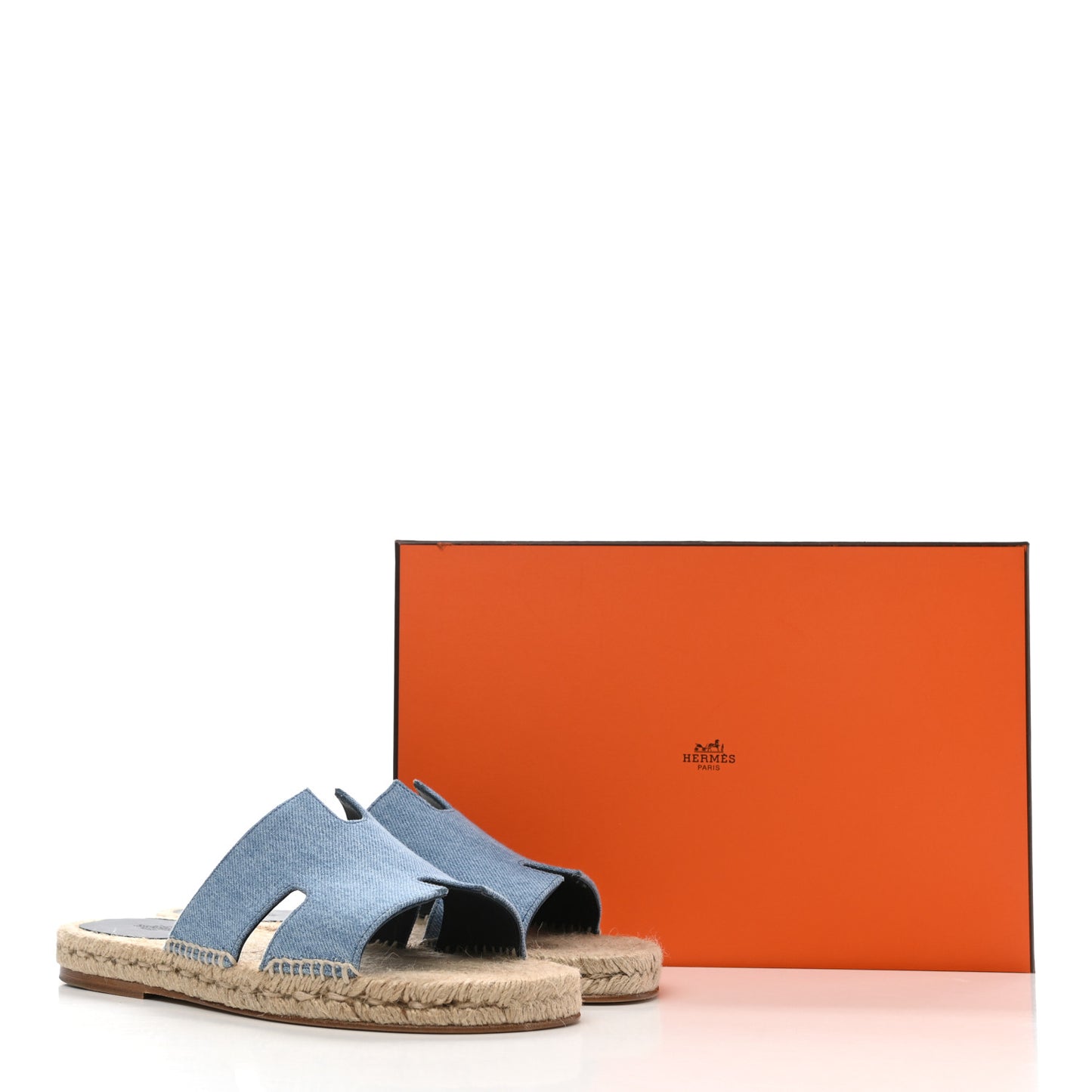 Denim Canvas Antigua Espadrille Sandals 40 Bleu Clair