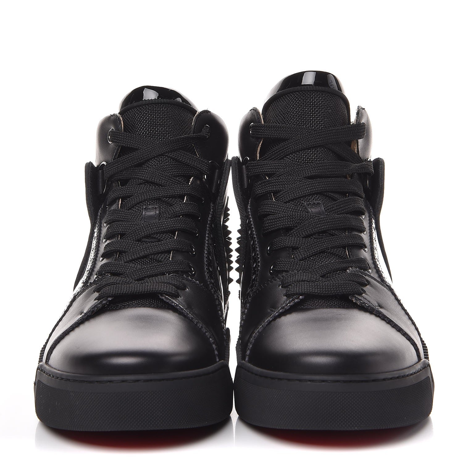 Christian Louboutin Mens Calfskin Patent Loubikick Flats Sneakers 43 Black 2 of 9