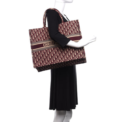 Christian Dior Oblique Large Book Tote Burgundy Multicolor 2 of 16