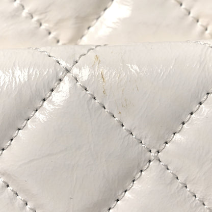 Chanel Shiny Crumpled Calfskin Quilted Wavy CC Hobo  White 13 of 13