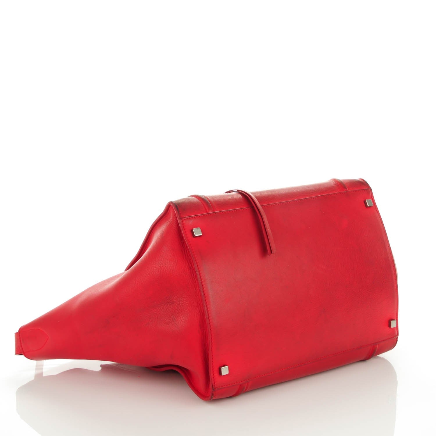 Celine Supple Calfskin Large Phantom Luggage Coquelicot 4 of 17