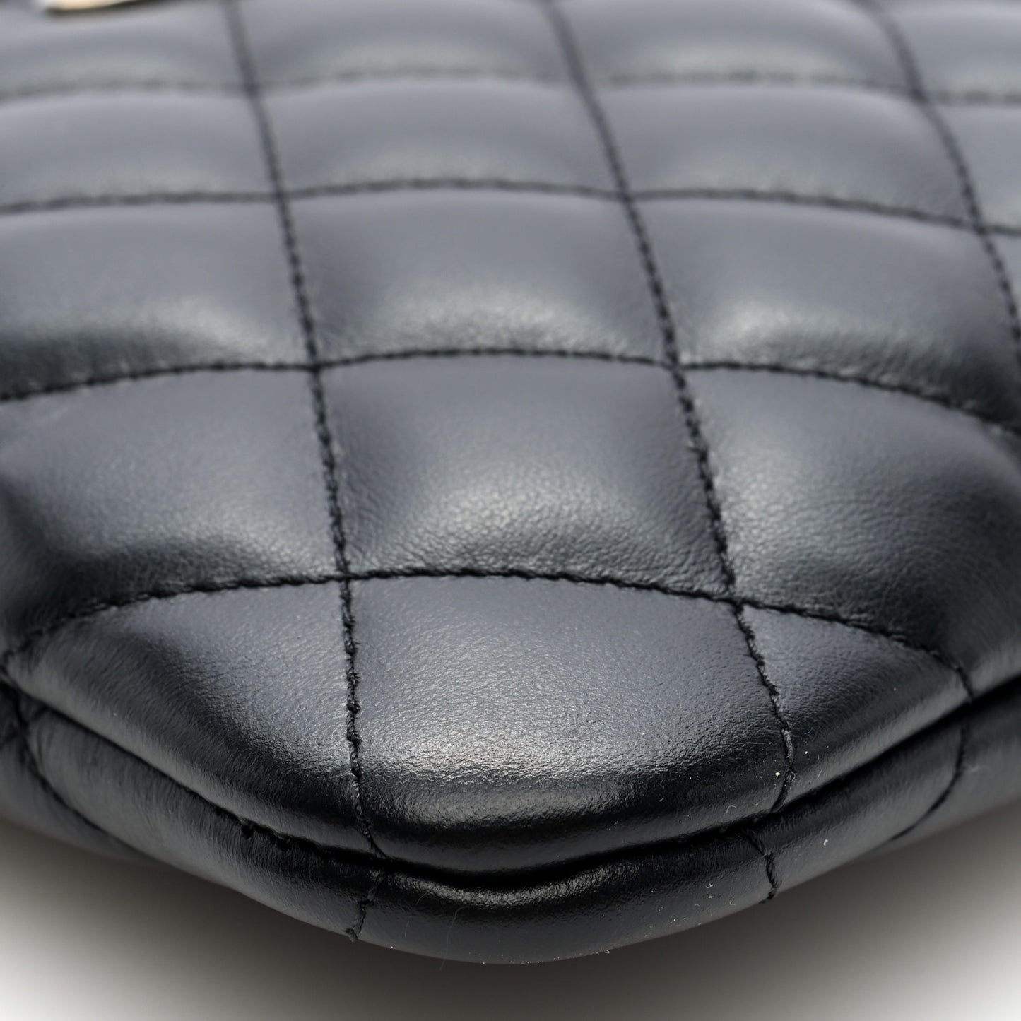 Lambskin Quilted Crossbody Bag Black