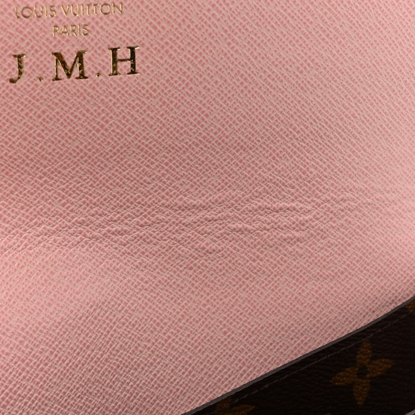 Monogram Emilie Wallet Rose Ballerine