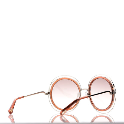 Chloe Oversized Round Carlina Sunglasses CE120S Orange 4 of 7