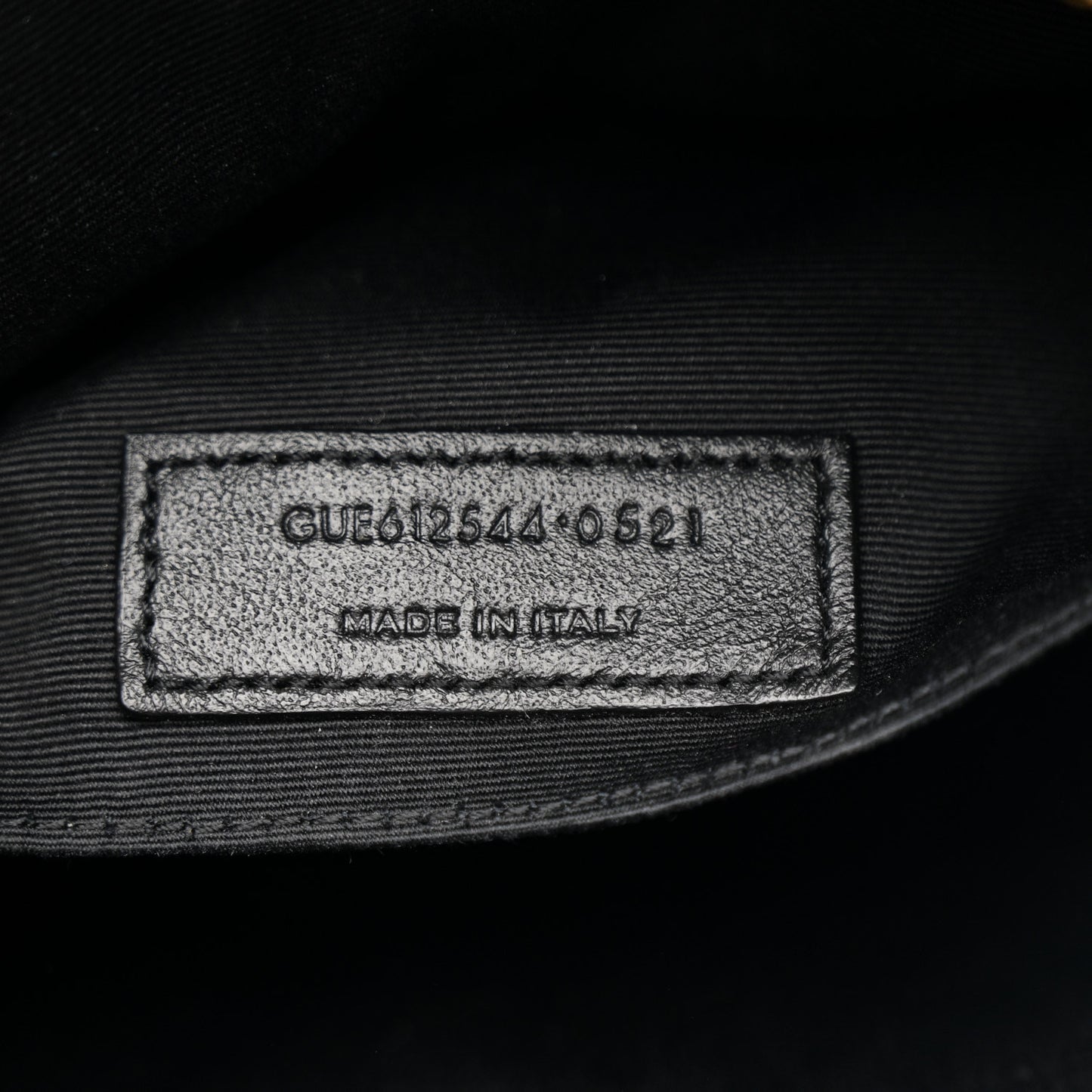 Calfskin Matelasse Monogram Lou Camera Bag Black