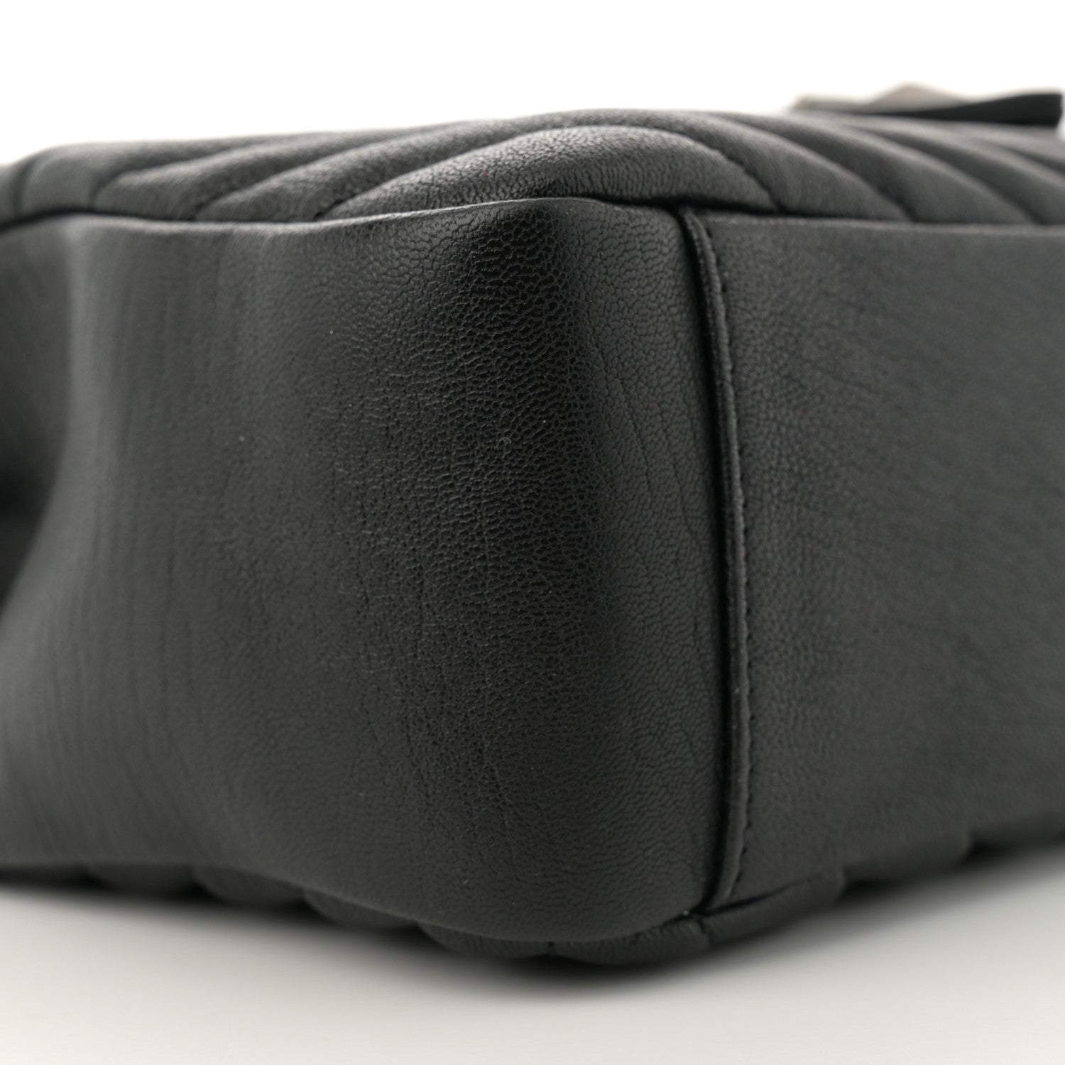 Saint Laurent Sheepskin Matelasse Chevron Monogram Large College Satchel Black 9 of 10