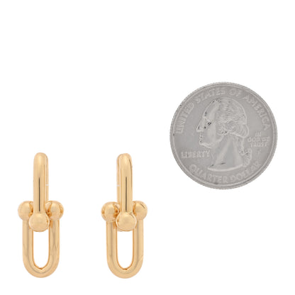 Tiffany 18K Yellow Gold Medium HardWear Link Earrings 2 of 5