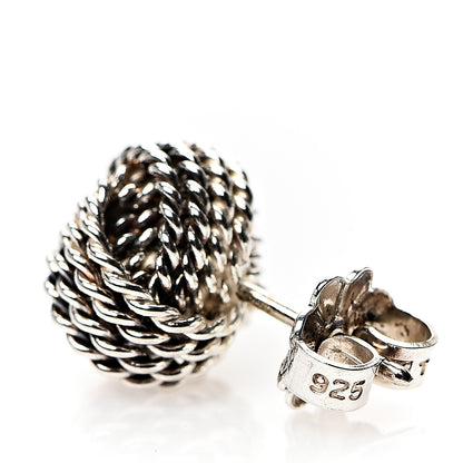 Tiffany Sterling Silver Twist Knot Earrings 4 of 5