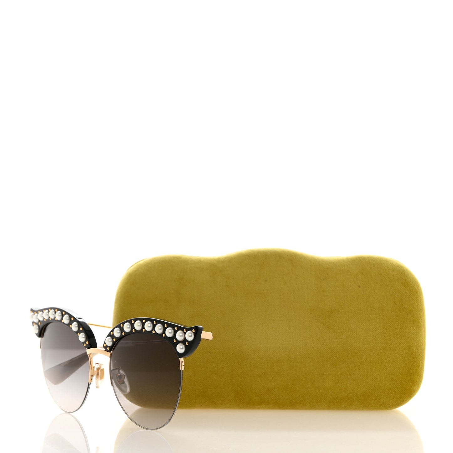 Pearl Cat Eye Sunglasses GG0212S Black