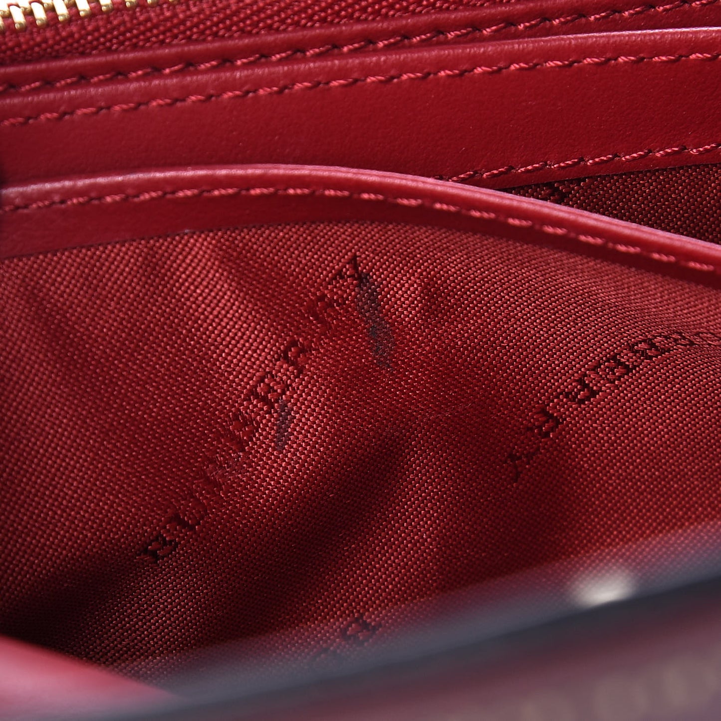 Calfskin House Check Continental Wallet Red