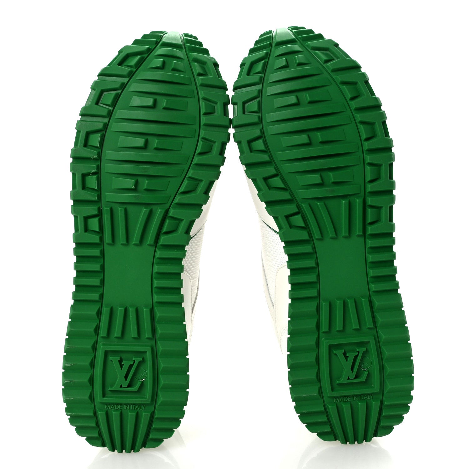 Louis Vuitton Calfskin Monogram Run Away Sneakers 36.5 White Green 6 of 9