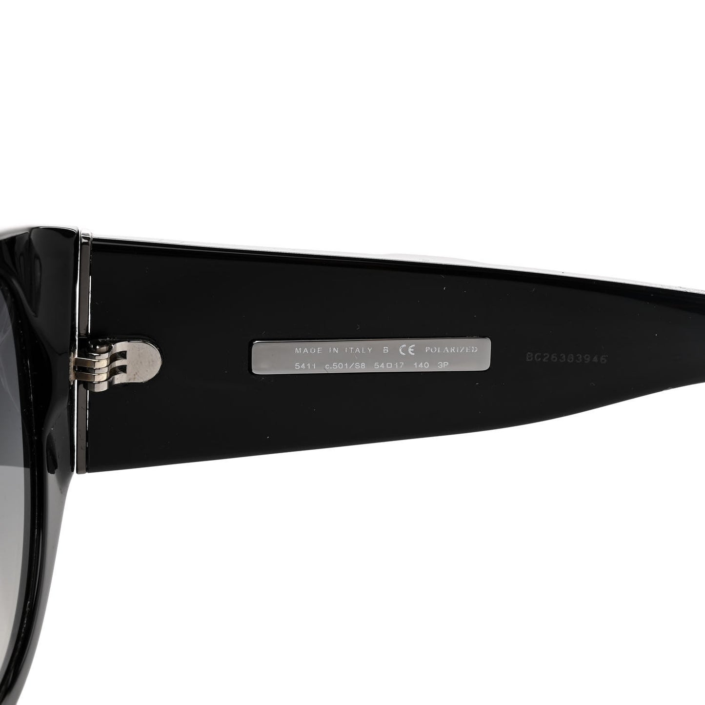 Acetate Polarized Oval Sunglasses 5411-A Black