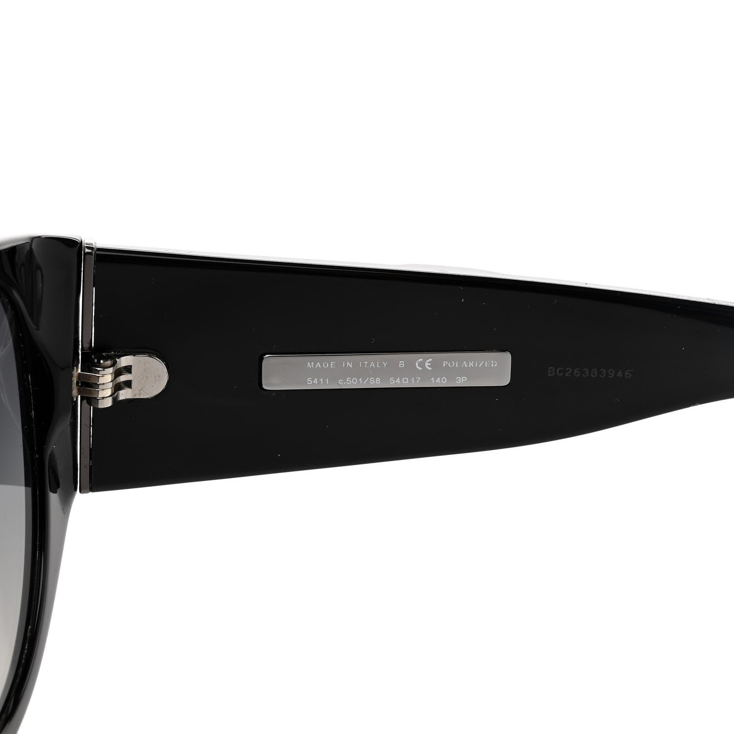 Chanel Acetate Polarized Oval Sunglasses 5411-A Black 6 of 8