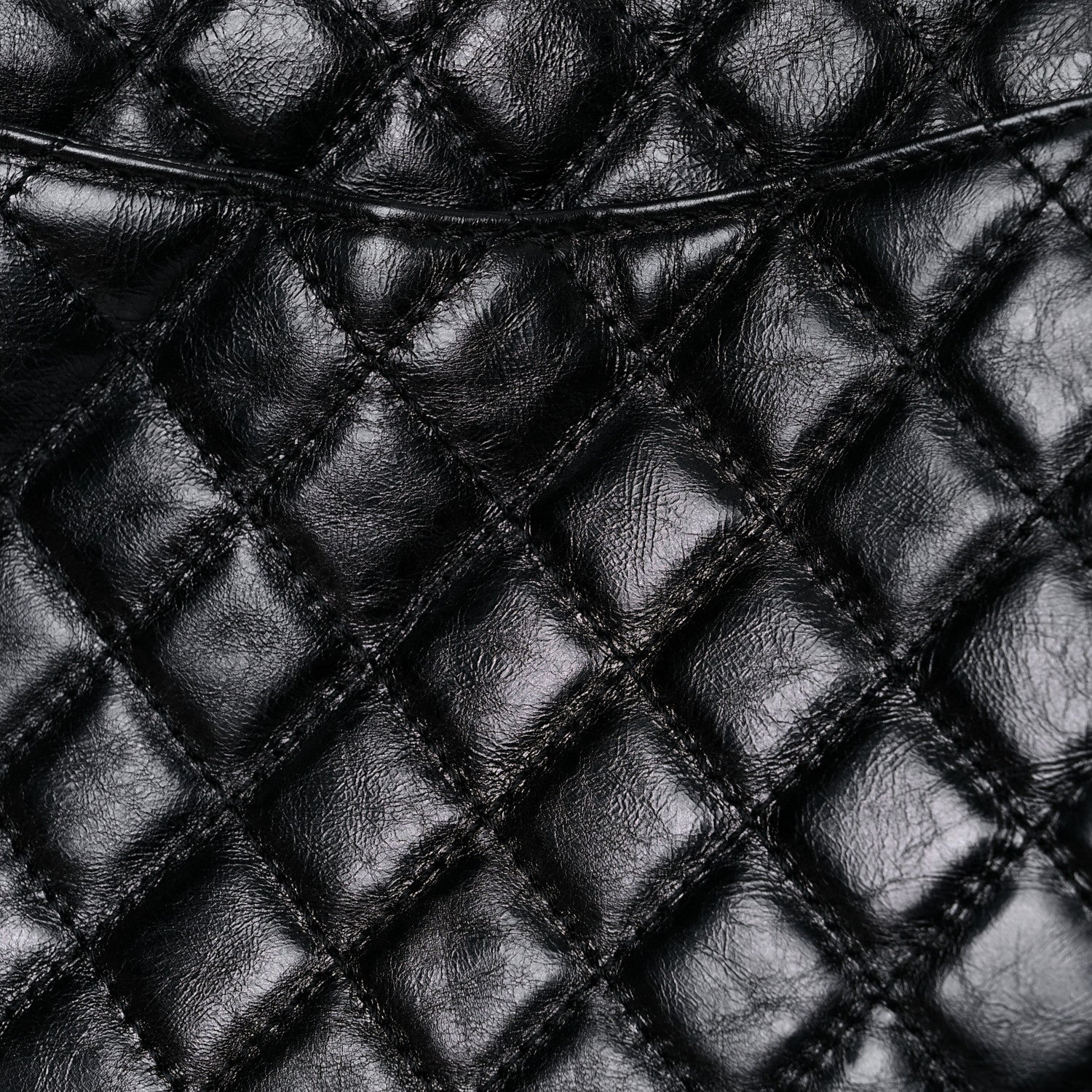 Chanel Metallic Aged Calfskin Quilted Reissue 2.55 Accordion Flap Black 20 of 20