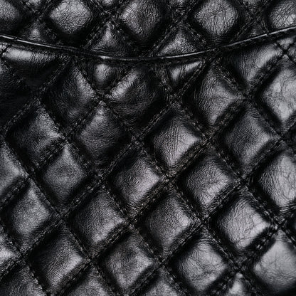 Chanel Metallic Aged Calfskin Quilted Reissue 2.55 Accordion Flap Black 20 of 20