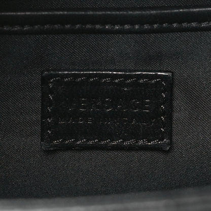 Versace Vitello Calfskin Signature Tote Black White 6 of 11