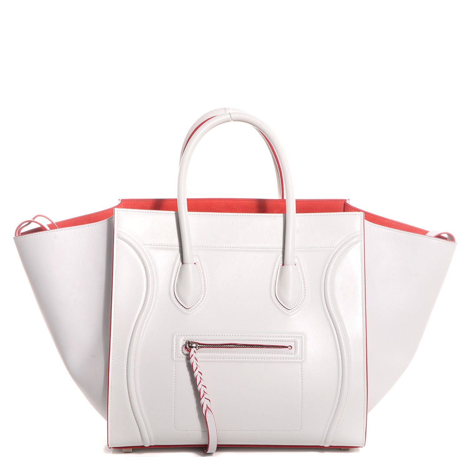 Celine Smooth Calfskin Medium Phantom Luggage White 1 of 9