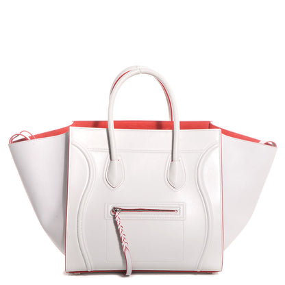 Celine Smooth Calfskin Medium Phantom Luggage White 1 of 9