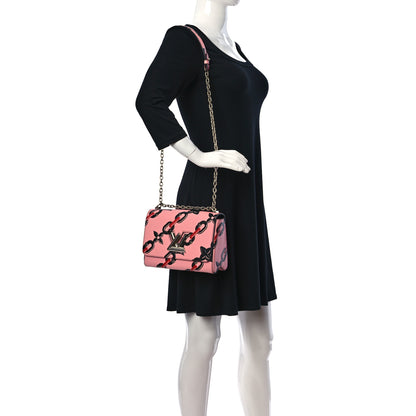 Louis Vuitton Epi Chain Flower Twist Shoulder Bag MM Pink 3 of 10