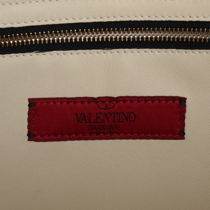 Valentino Garavani Vitello Mime Covered Tote Green Raspberry 6 of 7