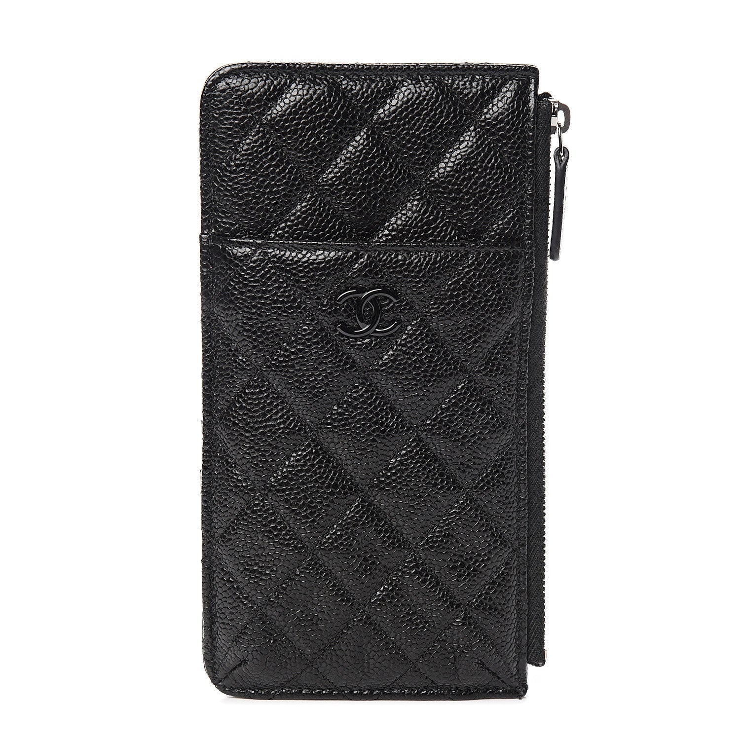 Chanel Caviar Quilted Classic Flat Wallet Pouch So Black 1 of 8