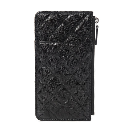 Chanel Caviar Quilted Classic Flat Wallet Pouch So Black 1 of 8