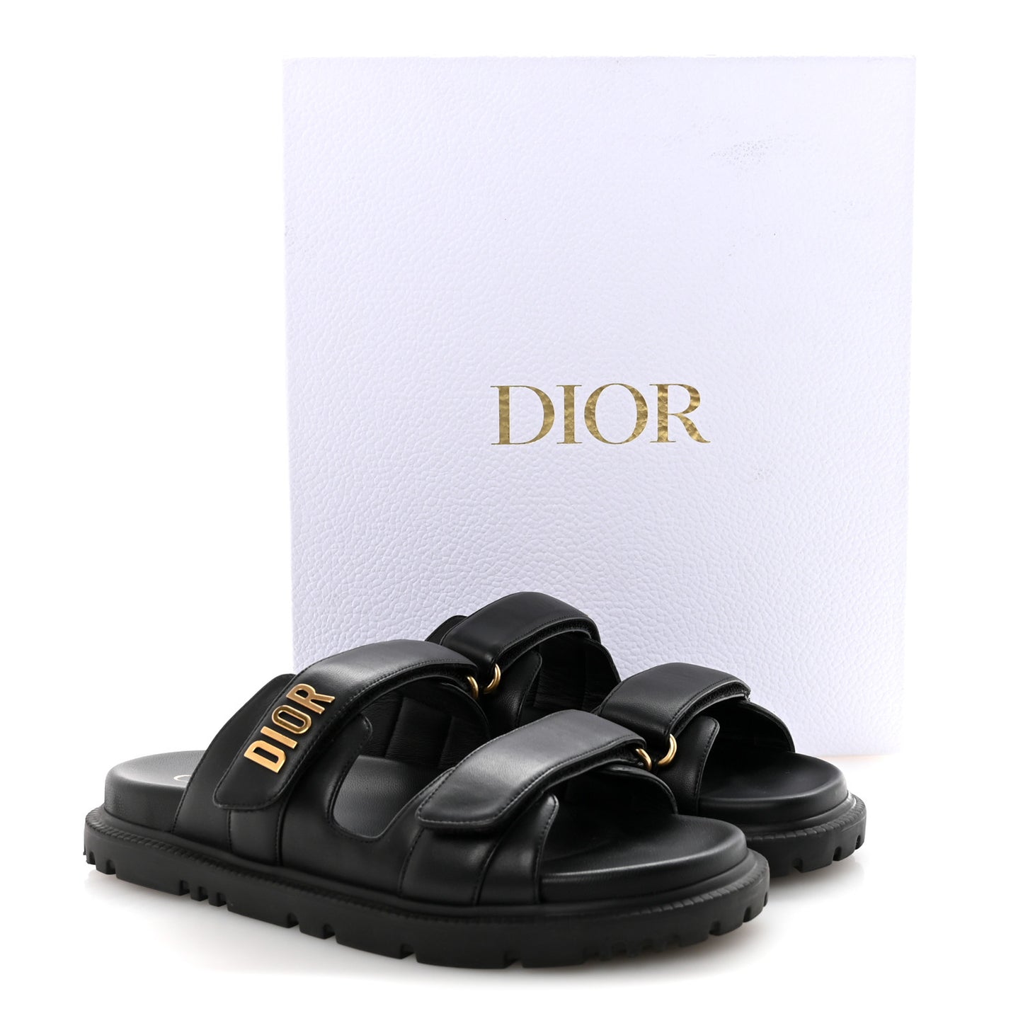 Lambskin Dioract 10mm Sandals 39 Black