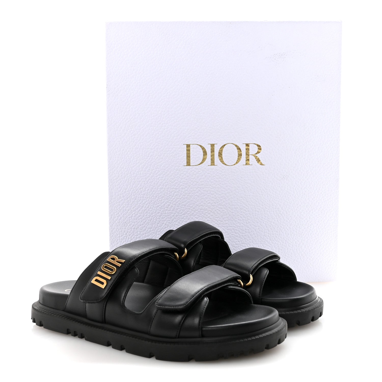 Christian Dior Lambskin Dioract 10mm Sandals 39 Black 10 of 10