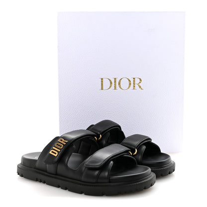 Christian Dior Lambskin Dioract 10mm Sandals 39 Black 10 of 10