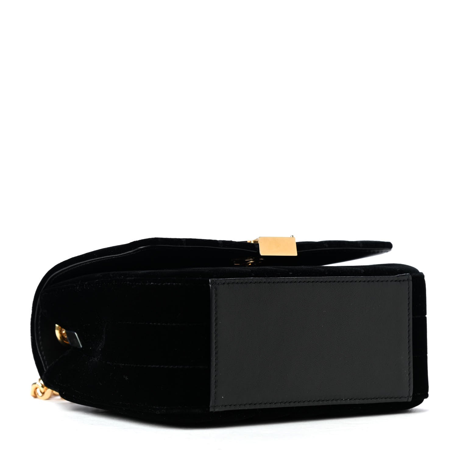 Saint Laurent Velvet Matelasse Small Vicky Chain Bag Black 3 of 4