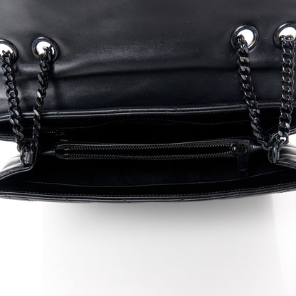 Saint Laurent Calfskin Y Quilted Monogram Monochrome Medium Loulou Chain Satchel Black 5 of 11