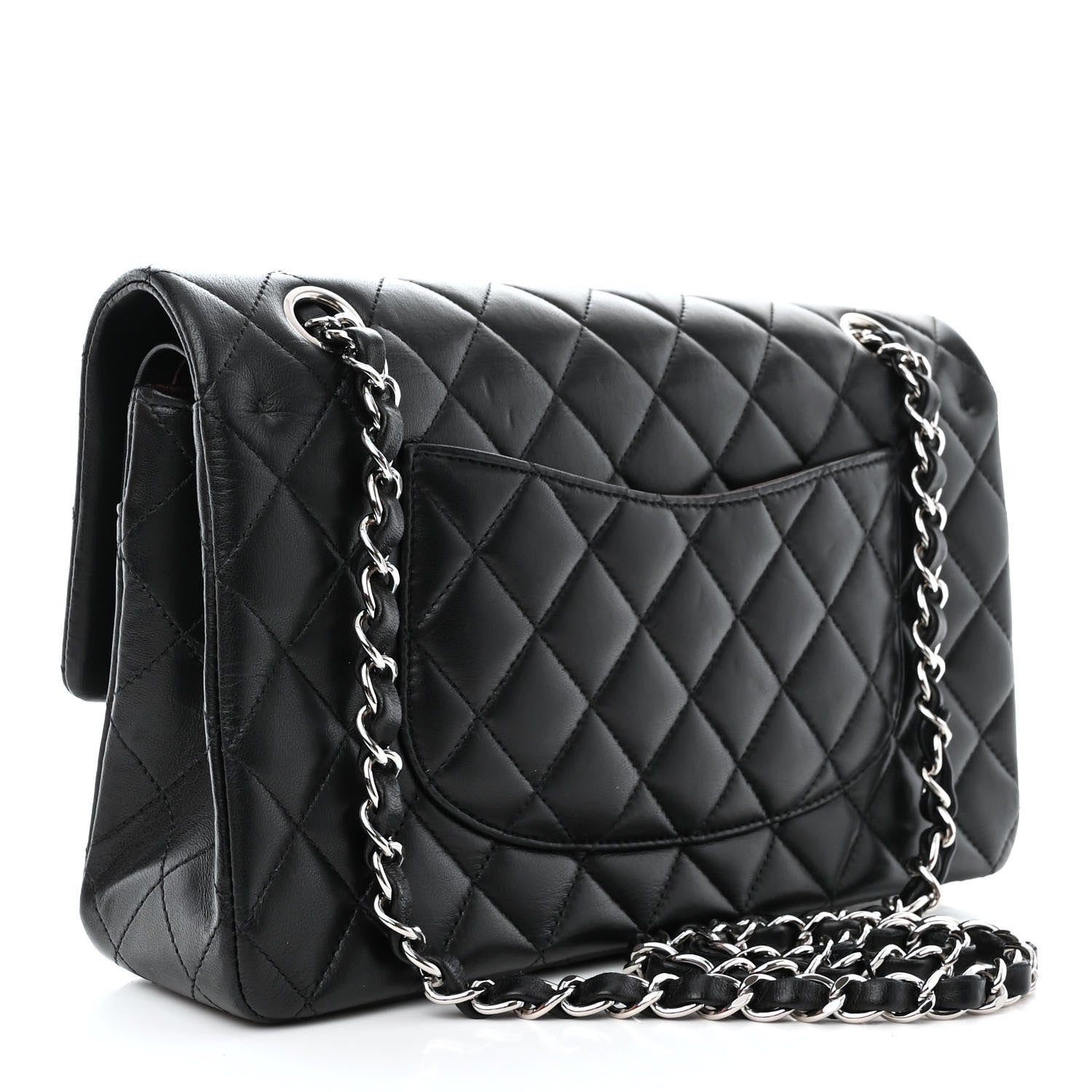 Chanel Lambskin Quilted Medium Double Flap Black 3 of 15