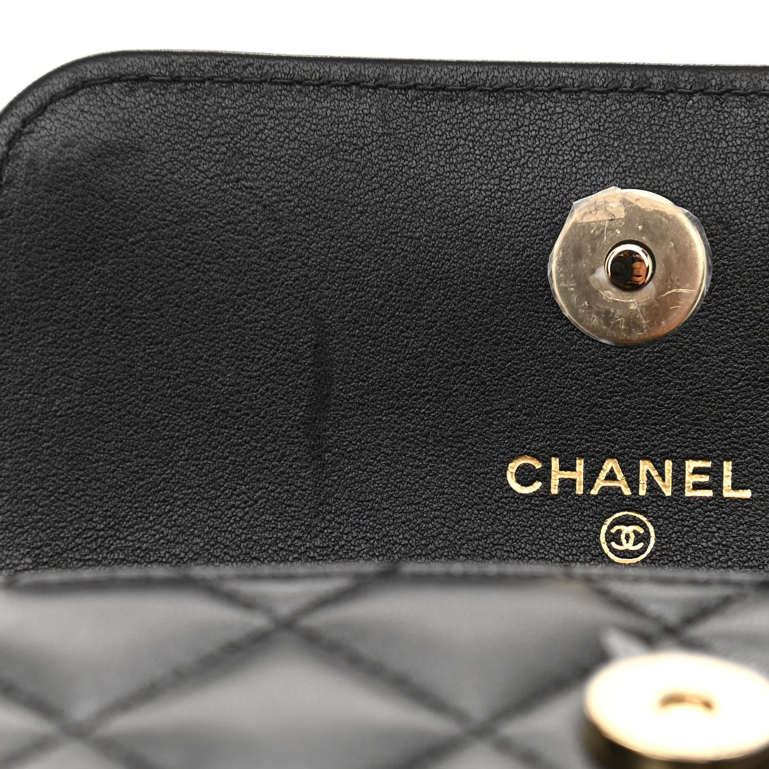 Chanel Lambskin Quilted Mini Coco Bow Clutch With Chain Black 12 of 13