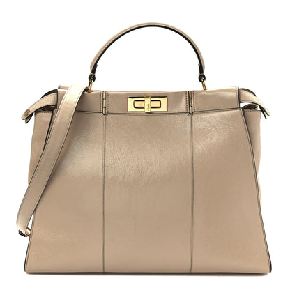 Fendi Agnello Old Shine Large Peekaboo Iconic Satchel Amido 1 of 11