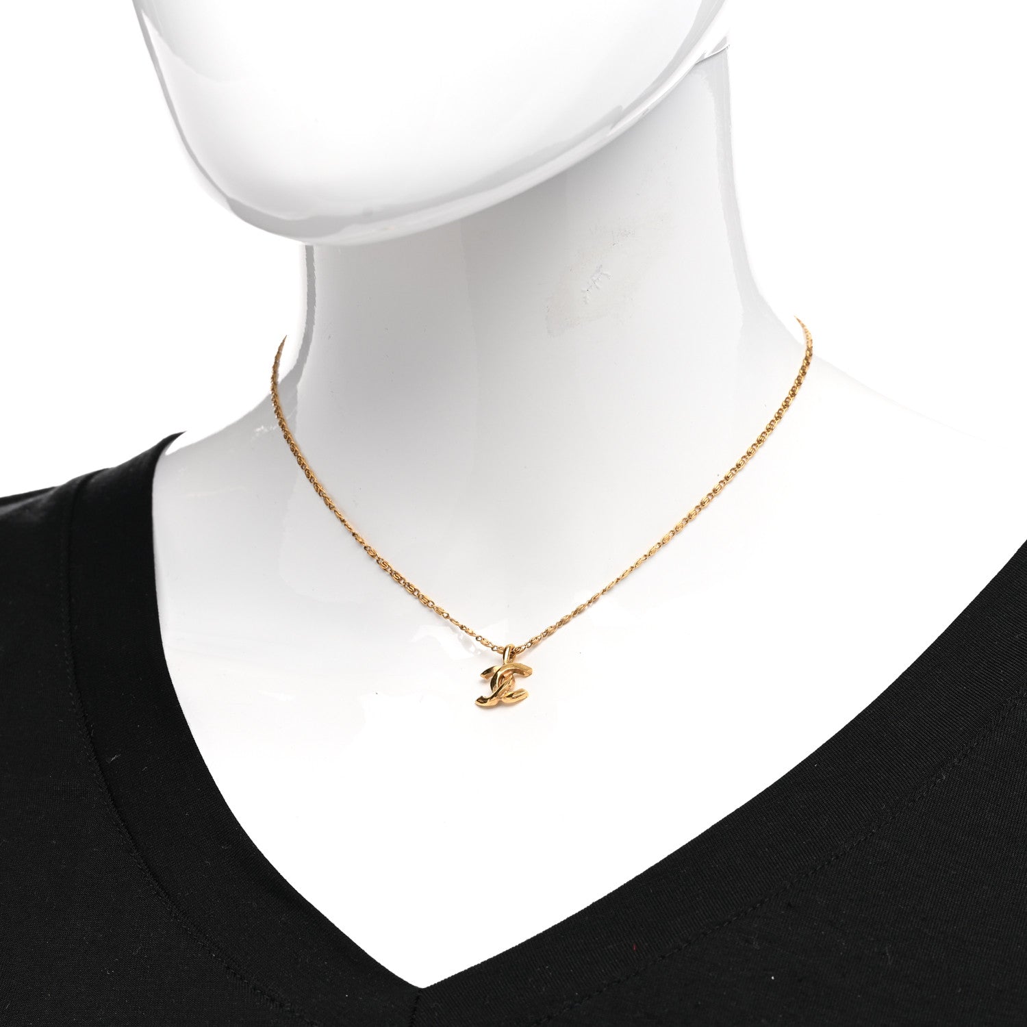 Chanel Metal CC Necklace Gold 2 of 8