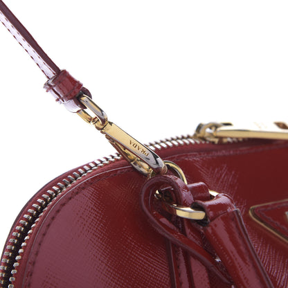 Prada Saffiano Vernice Dome Tote Rosso 10 of 10