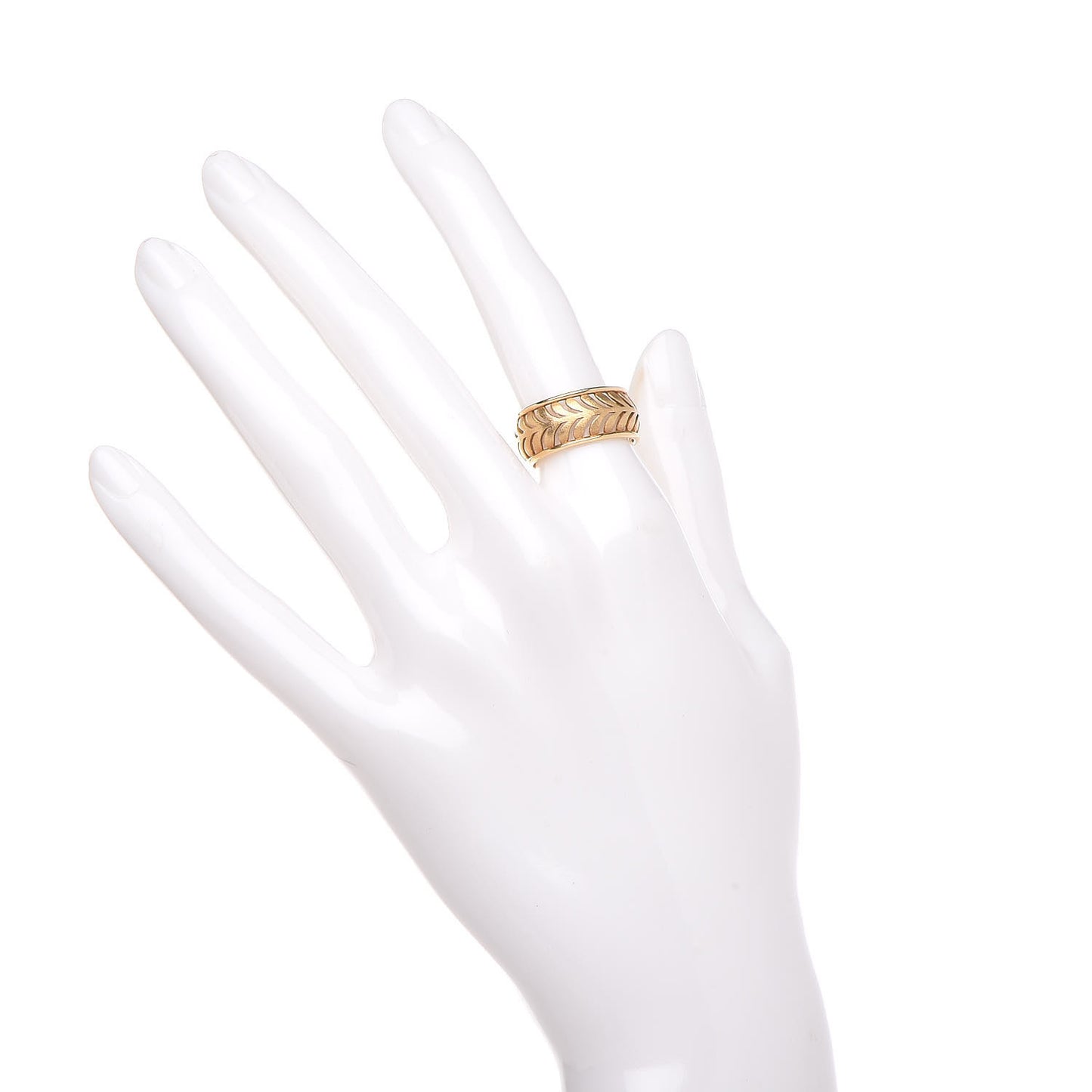 18K Yellow Gold Paloma Picasso Villa Palm Ring 53 6.25