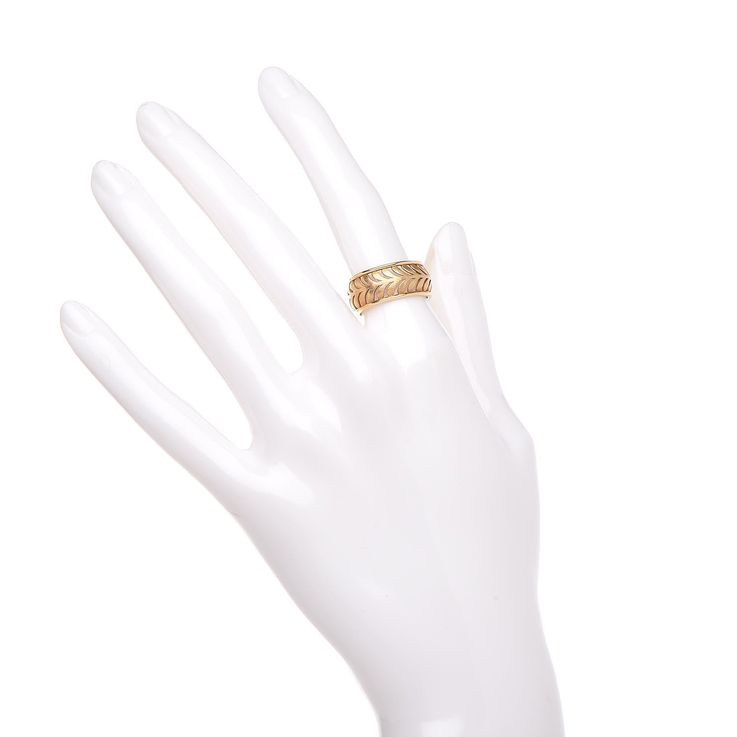 Tiffany 18K Yellow Gold Paloma Picasso Villa Palm Ring 53 6.25 2 of 4