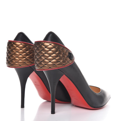 Christian Louboutin Nappa Huguette 100 Pump 39 Black Bronze 4 of 8