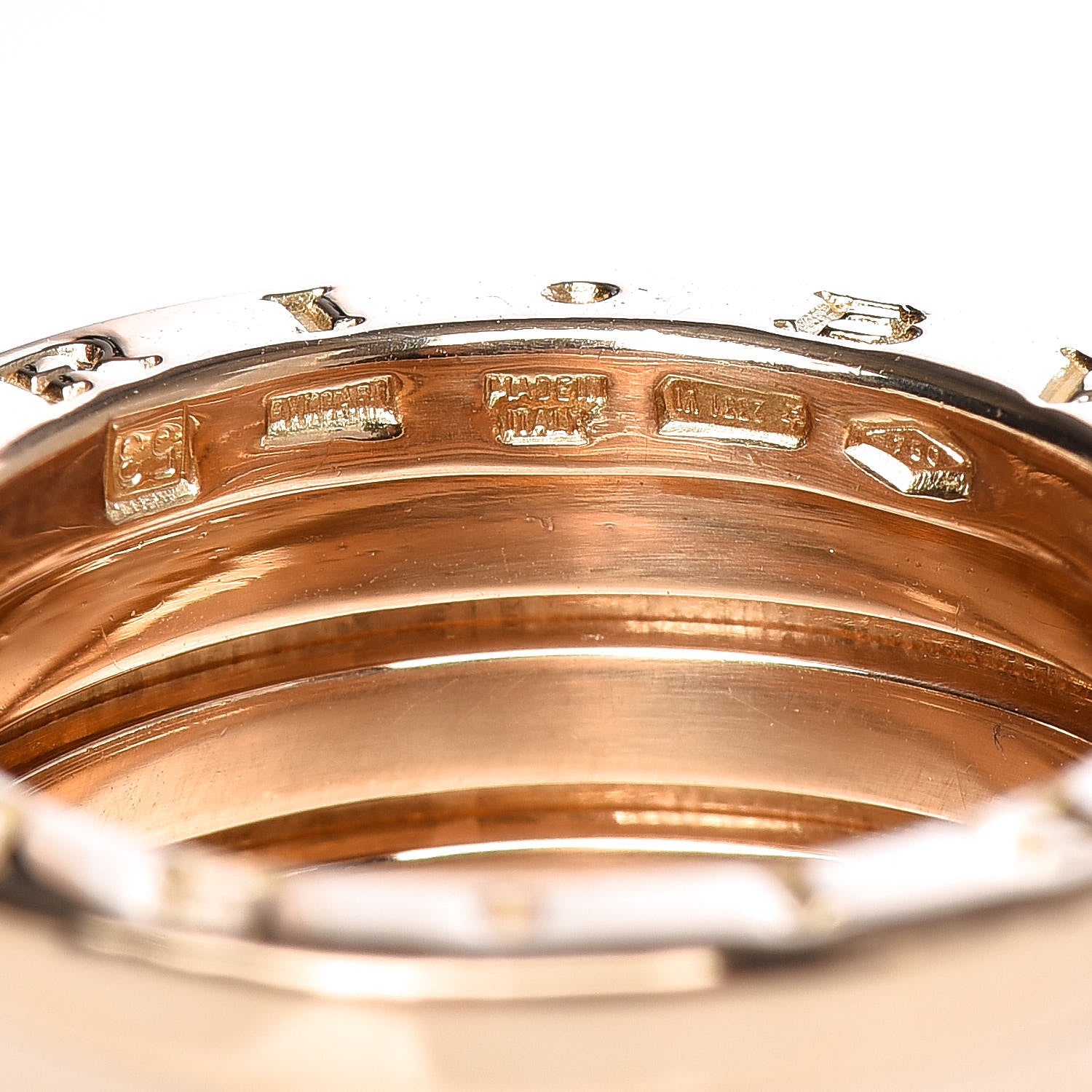 Bulgari 18K Yellow Gold B.Zero1 Four-Band Ring 53 6.5 4 of 4
