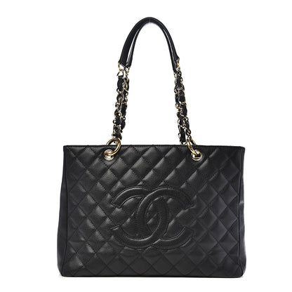 Chanel Caviar Quilted Grand Shopping Tote GST Black 1 of 9
