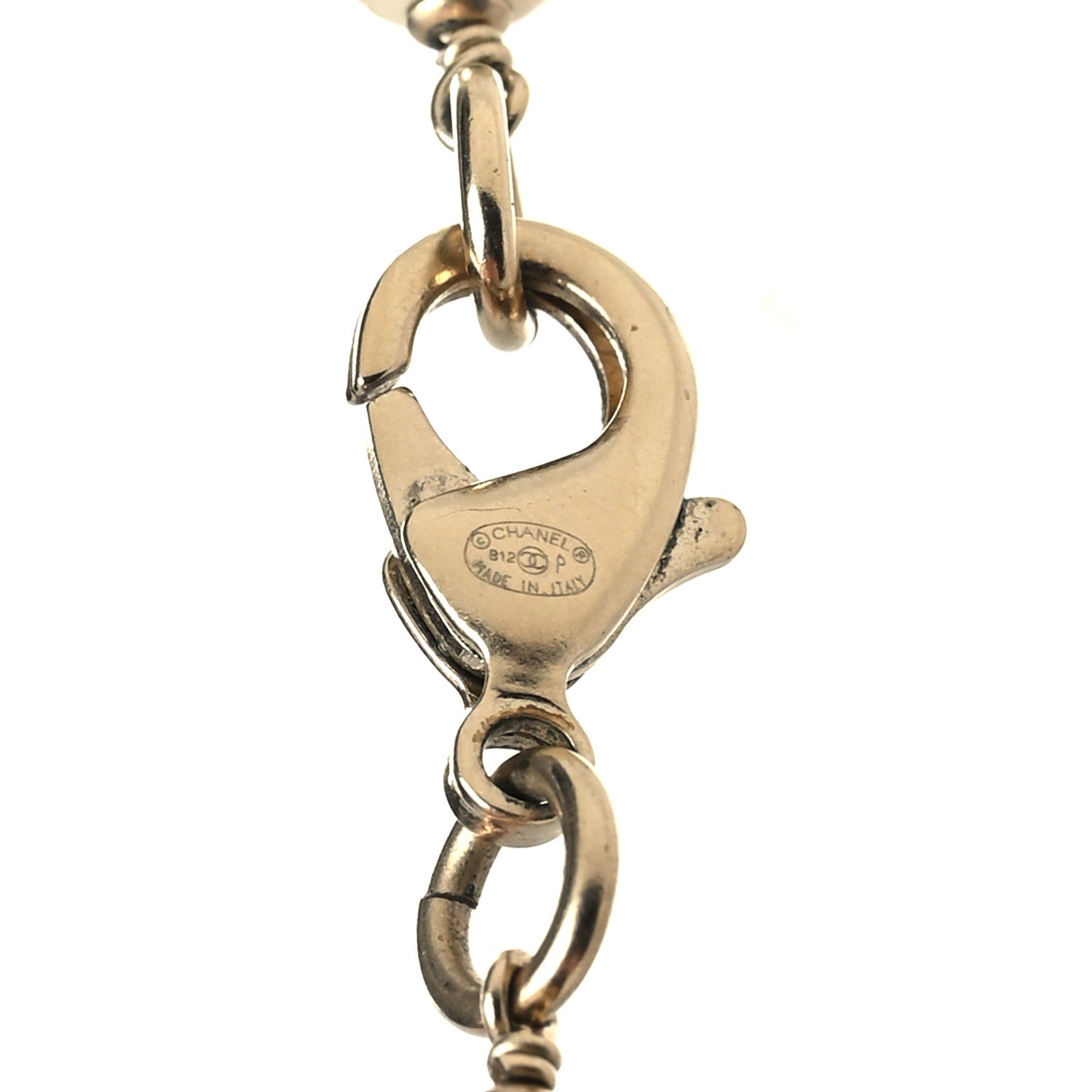 Chanel Pearl Camellia CC Long Necklace Gold Black 5 of 5