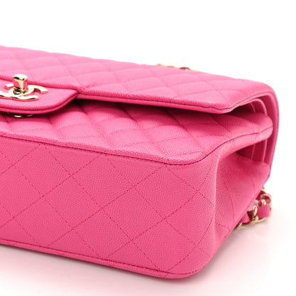 Chanel Caviar Quilted Medium Double Flap Dark Pink 10 of 10
