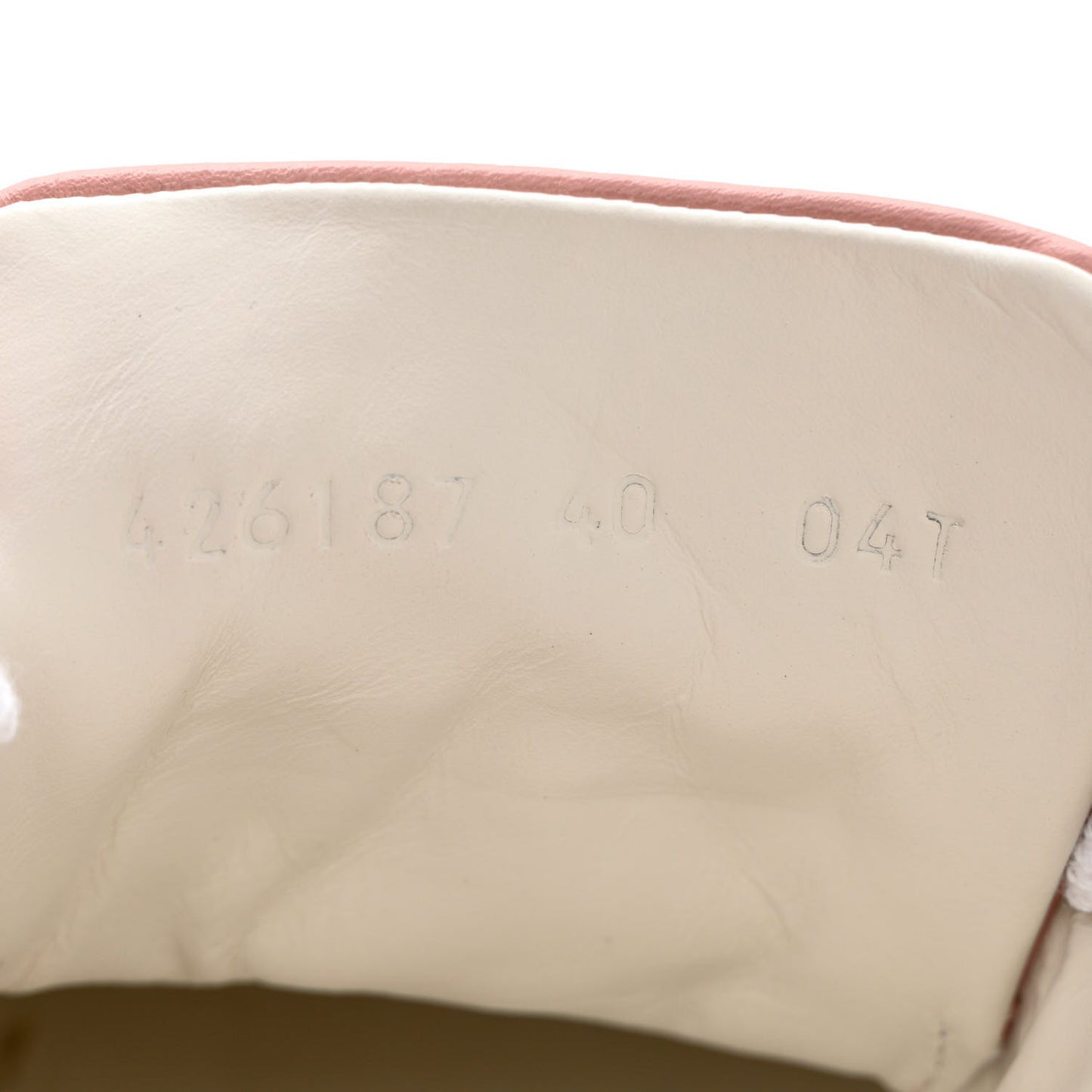 GG Monogram Calfskin Womens Low Top Sneakers 40 Pink Soft Pink