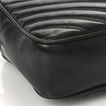 Saint Laurent Calfskin Matelasse Monogram Lou Camera Bag Black 7 of 11
